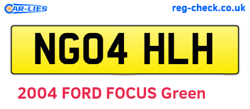 NG04HLH are the vehicle registration plates.