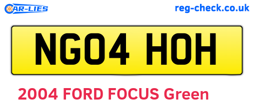 NG04HOH are the vehicle registration plates.