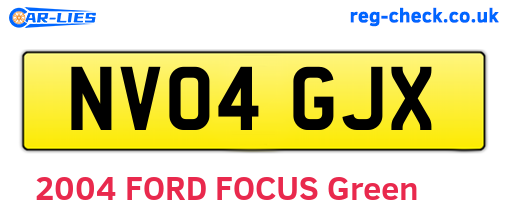 NV04GJX are the vehicle registration plates.