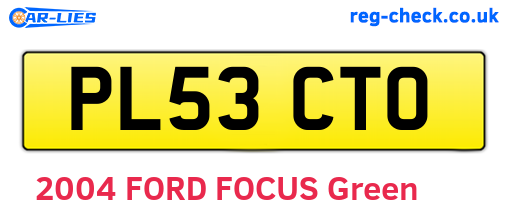 PL53CTO are the vehicle registration plates.