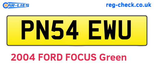 PN54EWU are the vehicle registration plates.