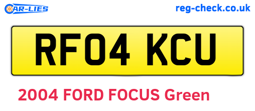 RF04KCU are the vehicle registration plates.
