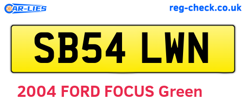 SB54LWN are the vehicle registration plates.