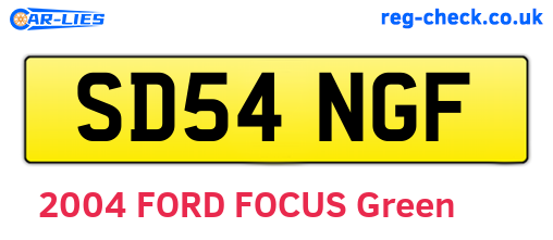 SD54NGF are the vehicle registration plates.