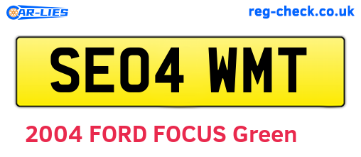 SE04WMT are the vehicle registration plates.