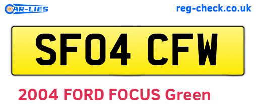 SF04CFW are the vehicle registration plates.