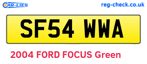 SF54WWA are the vehicle registration plates.