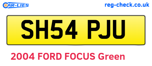 SH54PJU are the vehicle registration plates.