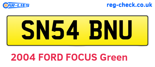 SN54BNU are the vehicle registration plates.