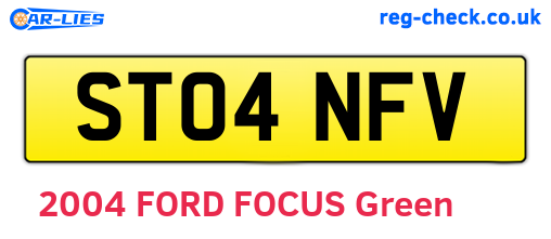 ST04NFV are the vehicle registration plates.