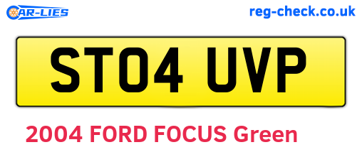 ST04UVP are the vehicle registration plates.