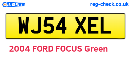 WJ54XEL are the vehicle registration plates.