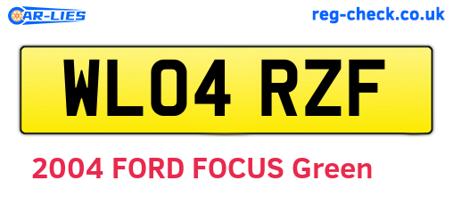 WL04RZF are the vehicle registration plates.