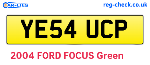 YE54UCP are the vehicle registration plates.