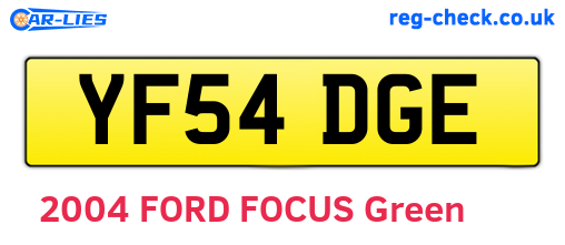 YF54DGE are the vehicle registration plates.