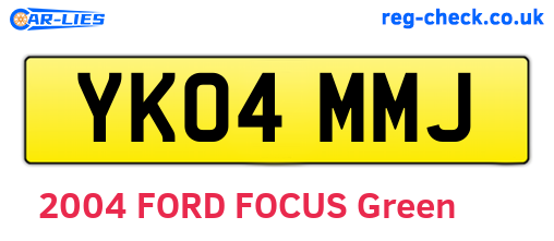 YK04MMJ are the vehicle registration plates.
