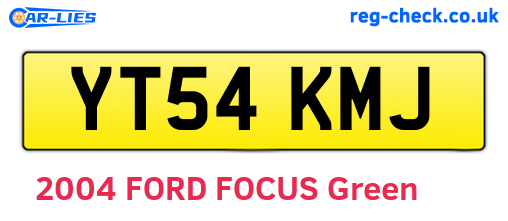 YT54KMJ are the vehicle registration plates.