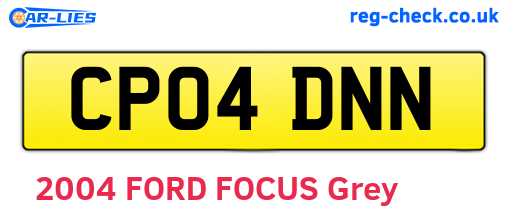 CP04DNN are the vehicle registration plates.