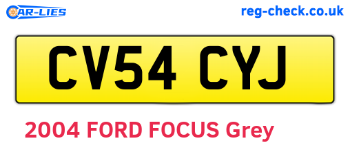 CV54CYJ are the vehicle registration plates.
