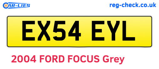 EX54EYL are the vehicle registration plates.