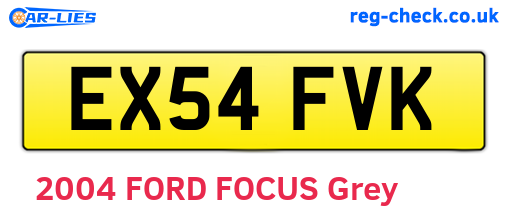 EX54FVK are the vehicle registration plates.