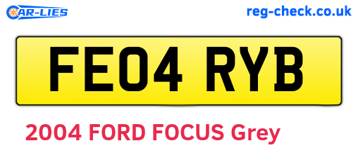 FE04RYB are the vehicle registration plates.