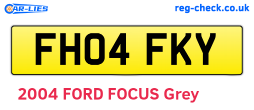 FH04FKY are the vehicle registration plates.