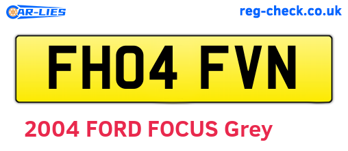 FH04FVN are the vehicle registration plates.