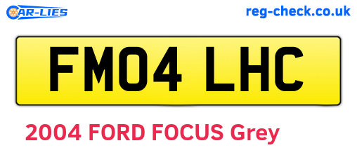 FM04LHC are the vehicle registration plates.
