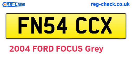 FN54CCX are the vehicle registration plates.