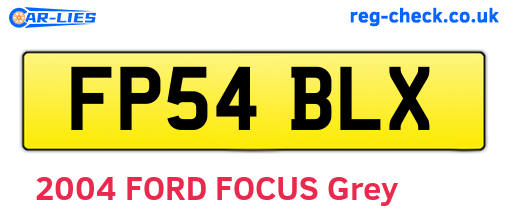 FP54BLX are the vehicle registration plates.