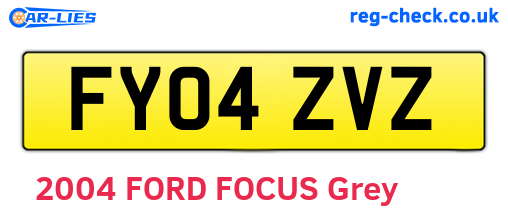 FY04ZVZ are the vehicle registration plates.