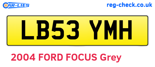 LB53YMH are the vehicle registration plates.