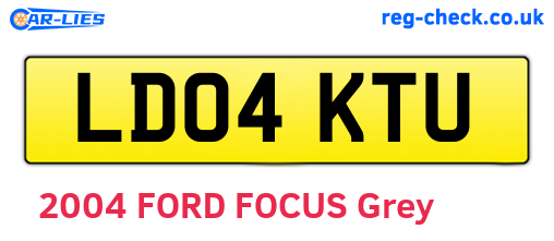 LD04KTU are the vehicle registration plates.