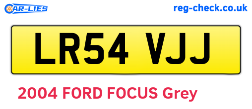 LR54VJJ are the vehicle registration plates.