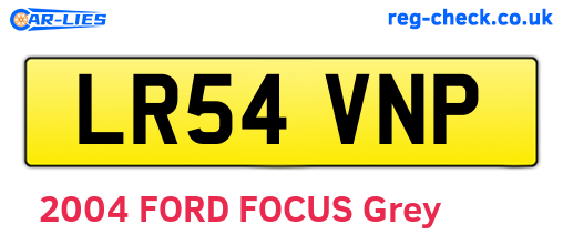 LR54VNP are the vehicle registration plates.