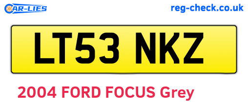 LT53NKZ are the vehicle registration plates.