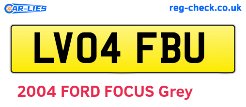 LV04FBU are the vehicle registration plates.