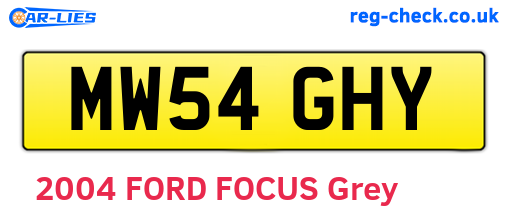 MW54GHY are the vehicle registration plates.