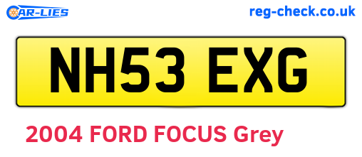 NH53EXG are the vehicle registration plates.