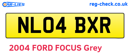 NL04BXR are the vehicle registration plates.