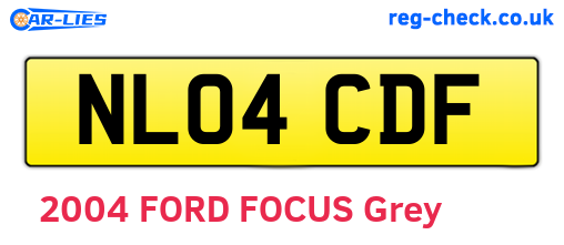 NL04CDF are the vehicle registration plates.