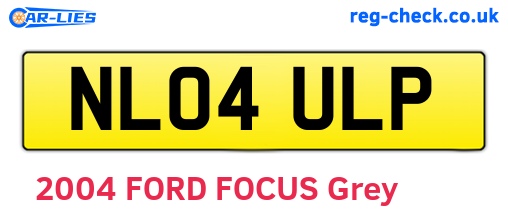 NL04ULP are the vehicle registration plates.