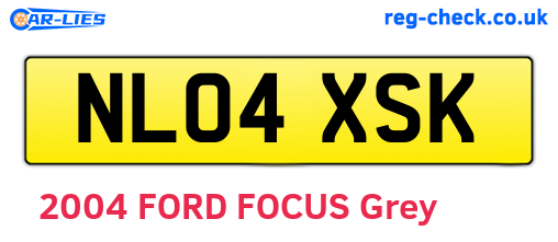 NL04XSK are the vehicle registration plates.