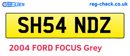 SH54NDZ are the vehicle registration plates.