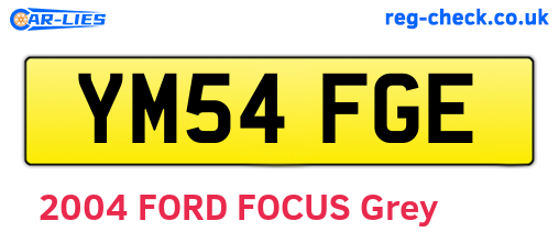 YM54FGE are the vehicle registration plates.