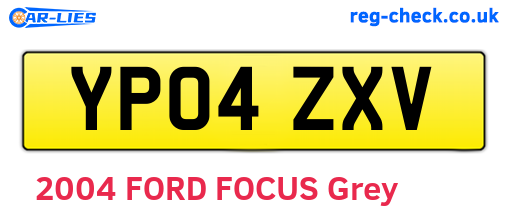 YP04ZXV are the vehicle registration plates.