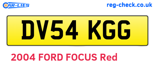 DV54KGG are the vehicle registration plates.