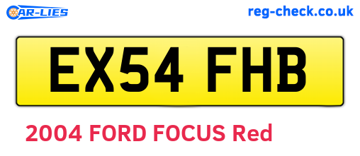 EX54FHB are the vehicle registration plates.