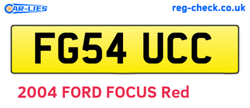 FG54UCC are the vehicle registration plates.